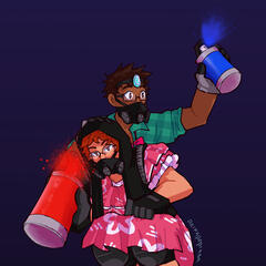 HB Lineart + Color + Add Character (comm for hedgemaze@twitter)